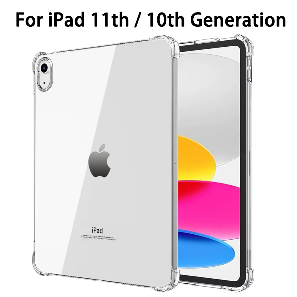 Étui transparent pour iPad (A16) 11e génération 11 pouces 2025 / 10e génération 10,9 pouces 2022, housse de protection en TPU fine, légère et antichoc