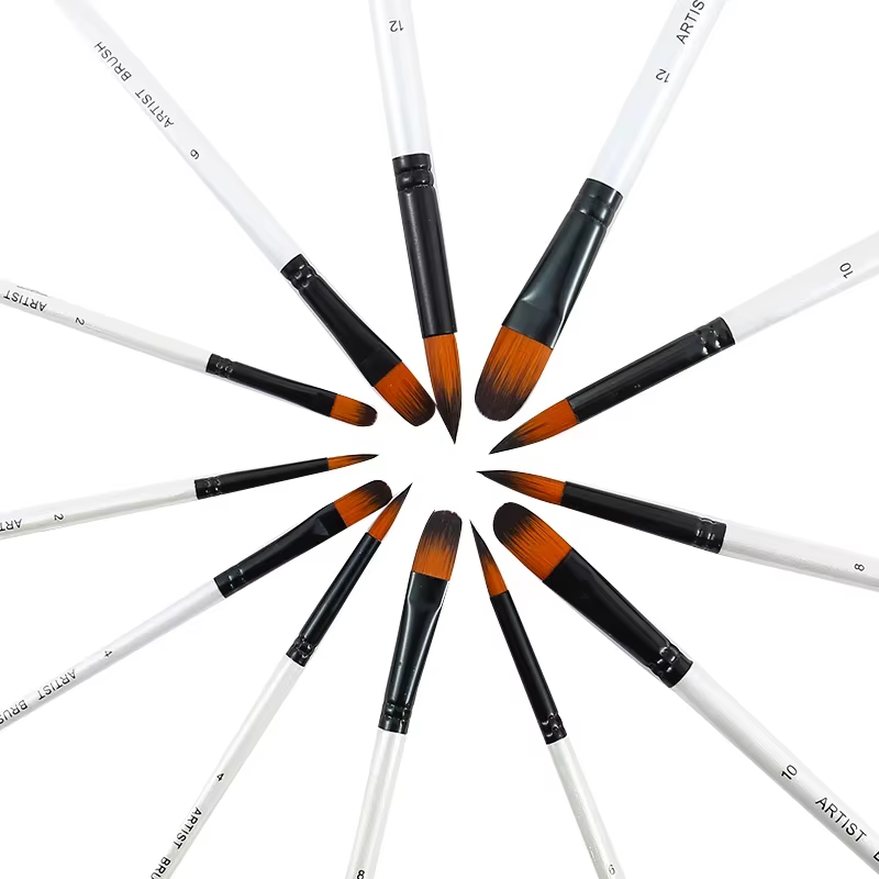 BOMEIJIA pinceaux ensemble rond Angle plat Filbert acrylique aquarelle huile Gouache brosse