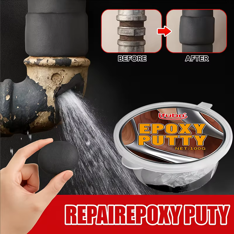 IFUBO 100G Mastic époxy Haute dureté Imperméable à séchage rapide Composé de réparation pour plastique métal bois