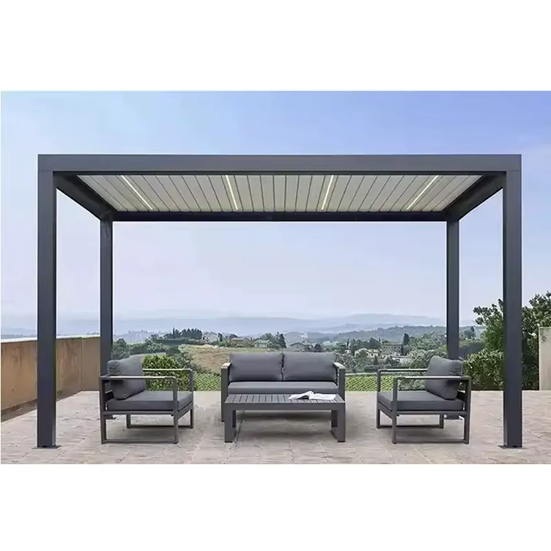 Pergola bioclimatique en aluminium 3x3m/10x10 pieds