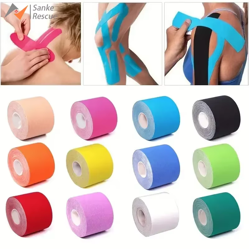 Bande de kinésiologie étanche pour sport, Bandage athlétique, protection de récupération musculaire, cerclage, soulagement de la douleur, Tennis, gymnastique, enveloppe élastique