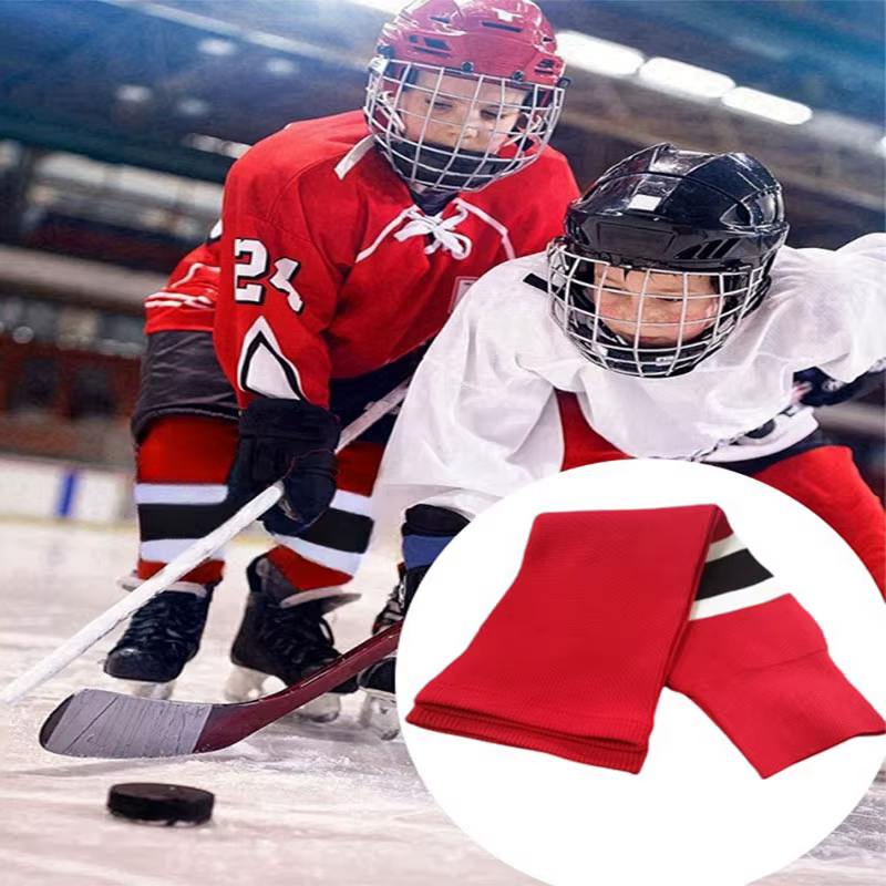 1 paire de chaussettes de hockey sur glace pour hommes et femmes, pour sports de plein air, entraînement professionnel, protection des jambes, chaussettes de protection pour les jambes, Ice HockeyKn