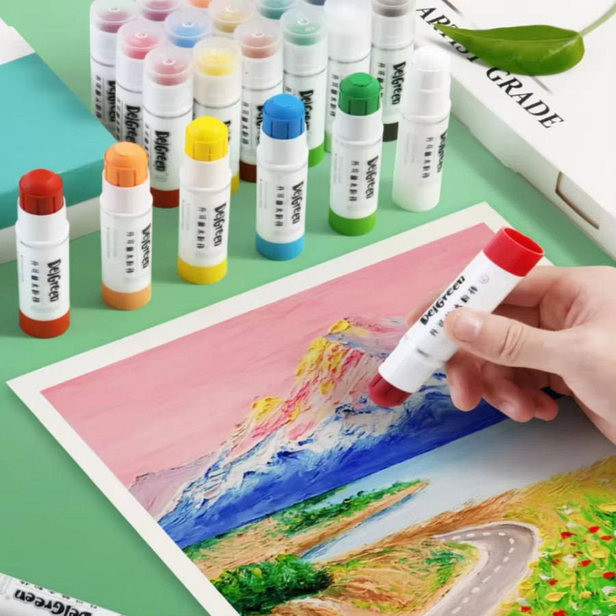 Lot de 12/24 couleurs de gouaches solides douces