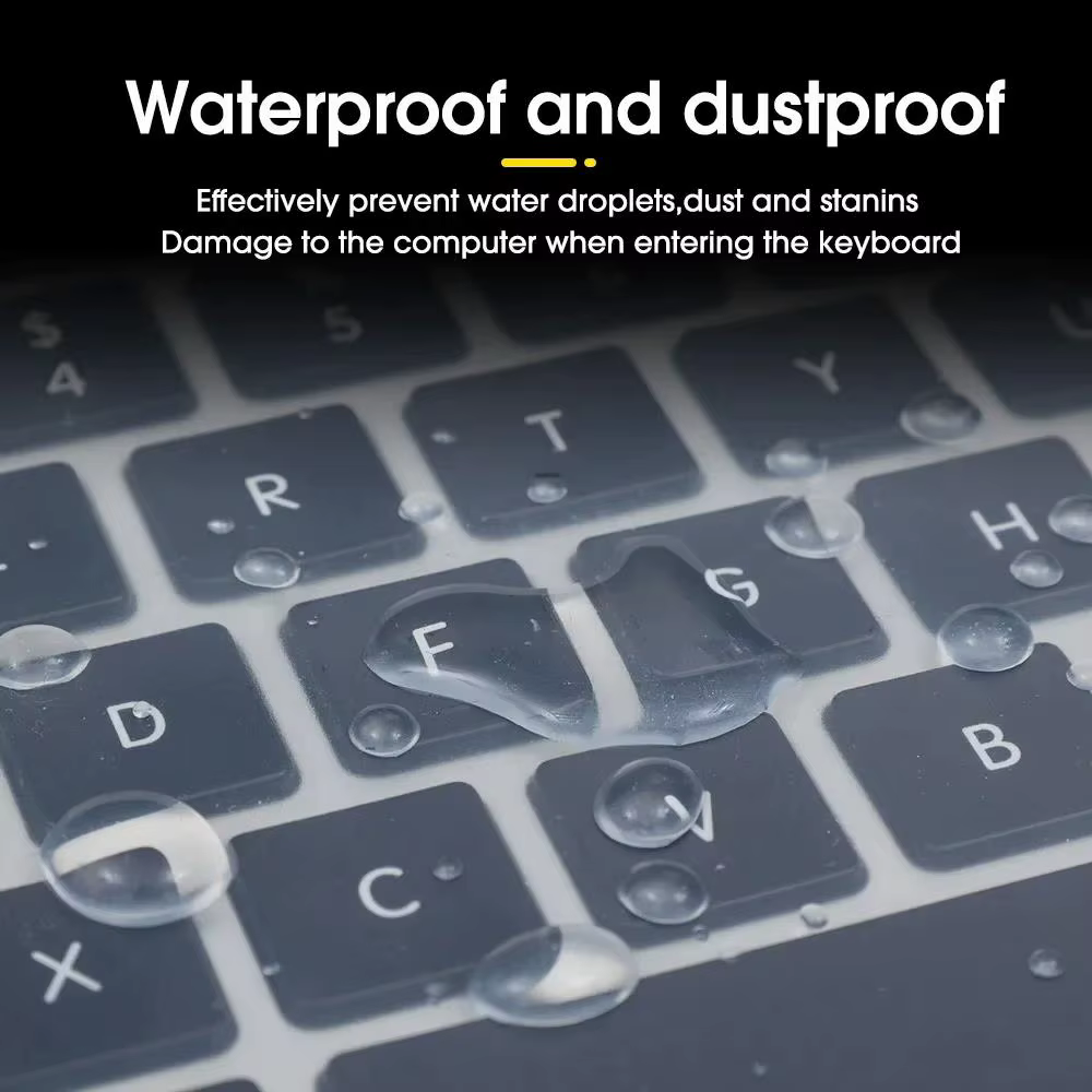 Housse de clavier universelle pour ordinateur portable 13 14 15 16 17 pouces, Anti-poussière, Film de protection transparent en Silicone souple