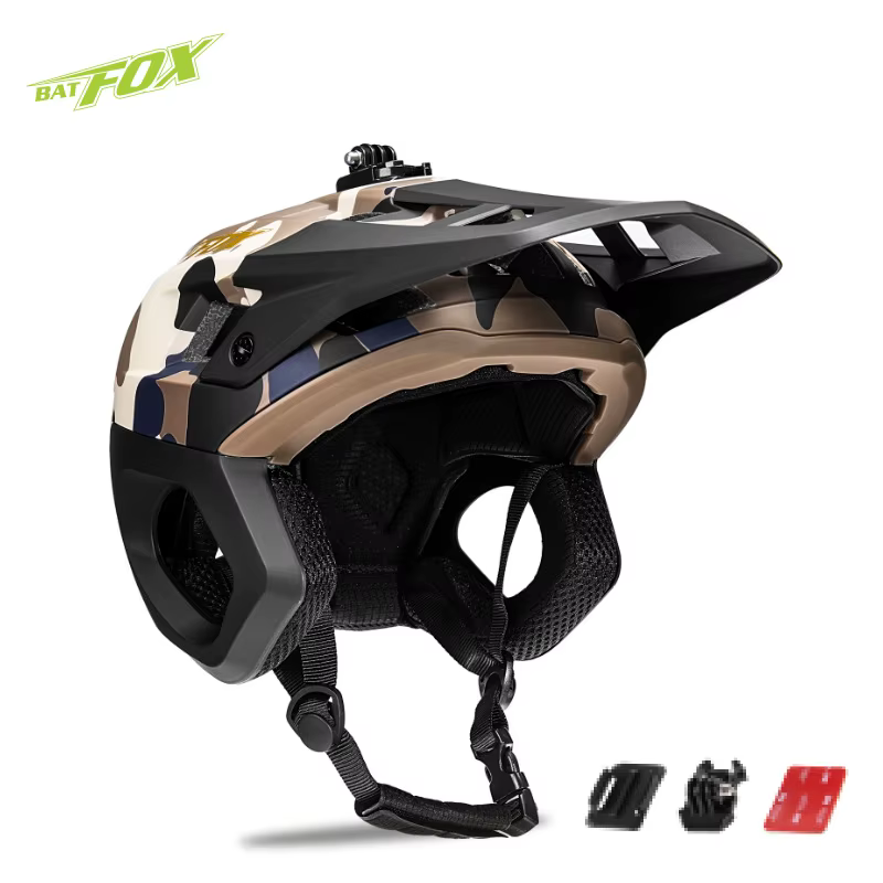 Casque de vélo BATFOX Summer 3/4 pour adultes, VTT, DH, BMX, certifié CE/EN1078, protection des oreilles, casque de sécurité pour vélo tout-terrain