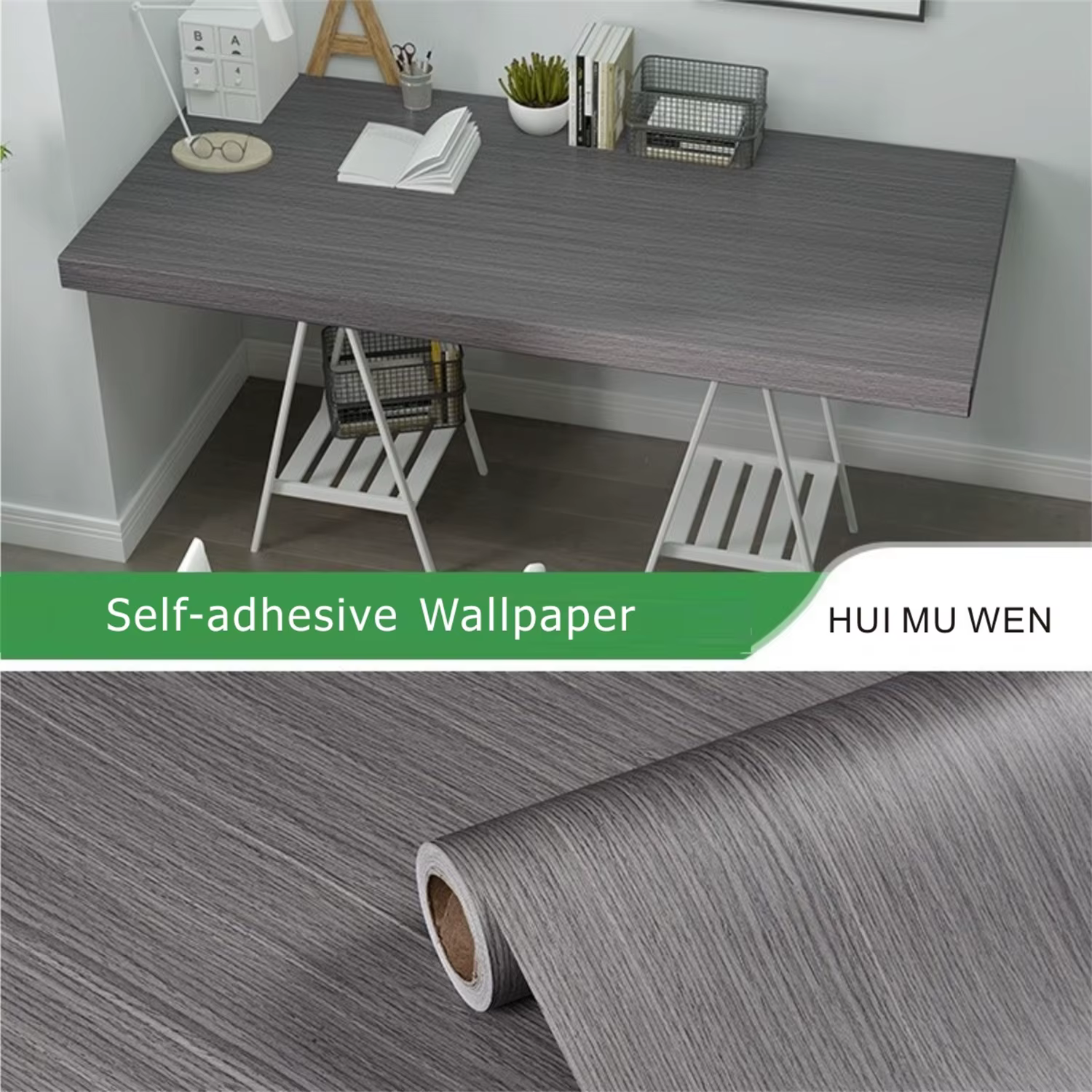 Rouleau de papier peint auto-adhésif en vinyle imperméable de 6M
