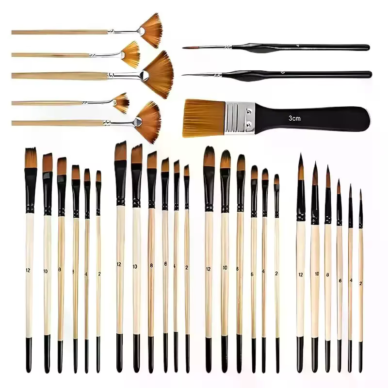 Ensemble de pinceaux de peinture acrylique