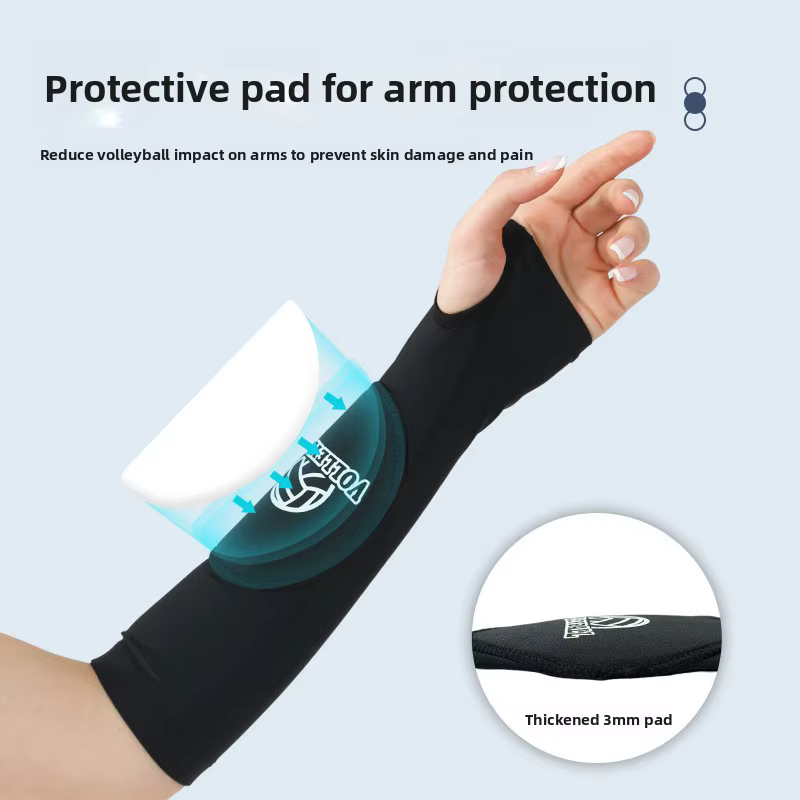 Protections pour les bras et les genoux de volley-ball avec absorption des chocs par éponge et respirabilité pour l'entraînement, protection sportive universelle