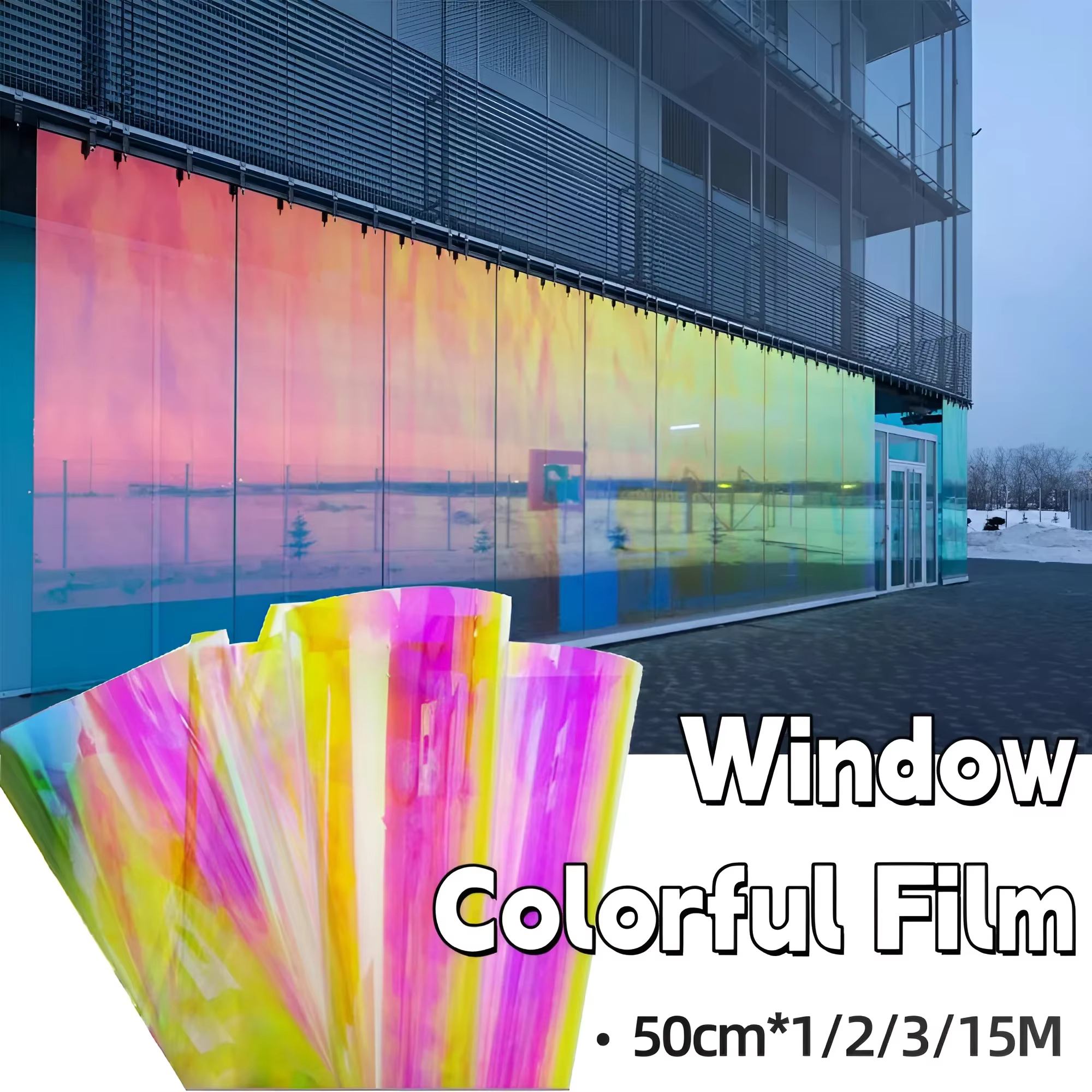 Film décoratif coloré pour vitres