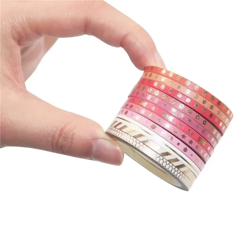 24 rouleaux de ruban adhésif Washi à motif de paillettes