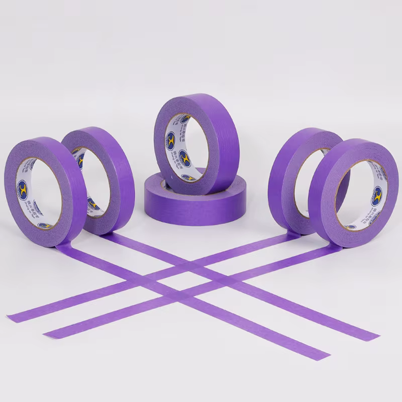 20/50M 1 rouleau de rubans de masquage violet 12mm-30mm papier adhésif déchirable à la main pour voiture beauté