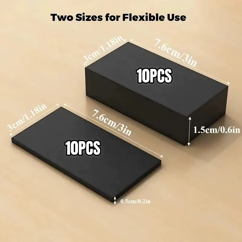 Lot de 20 protections murales adhésives double face en mousse EVA, idéales pour la protection contre les chocs des canapés, bancs et murs, et les coussinets anti-vibrations.