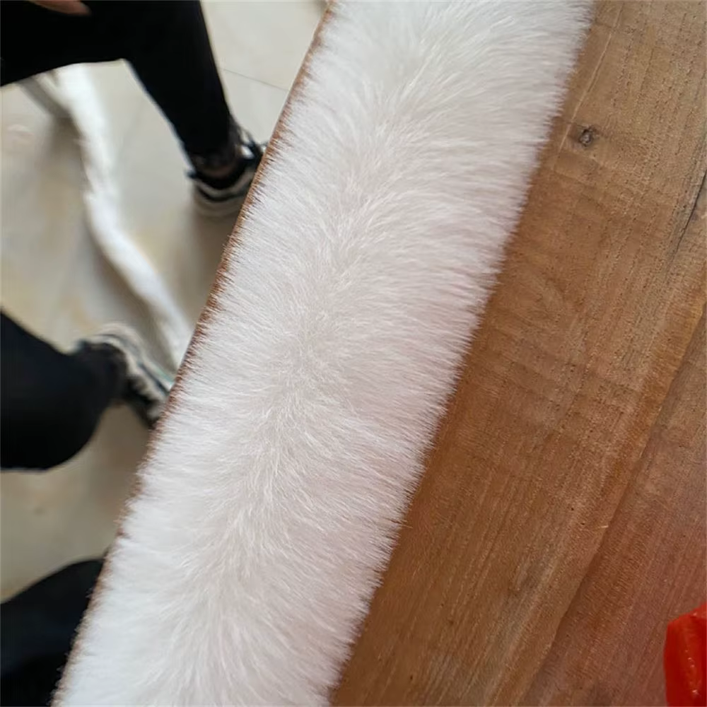Ruban de garniture pour travaux manuels DIY, ruban en fourrure de 100 cm, fausse fourrure de lapin, ruban pelucheux