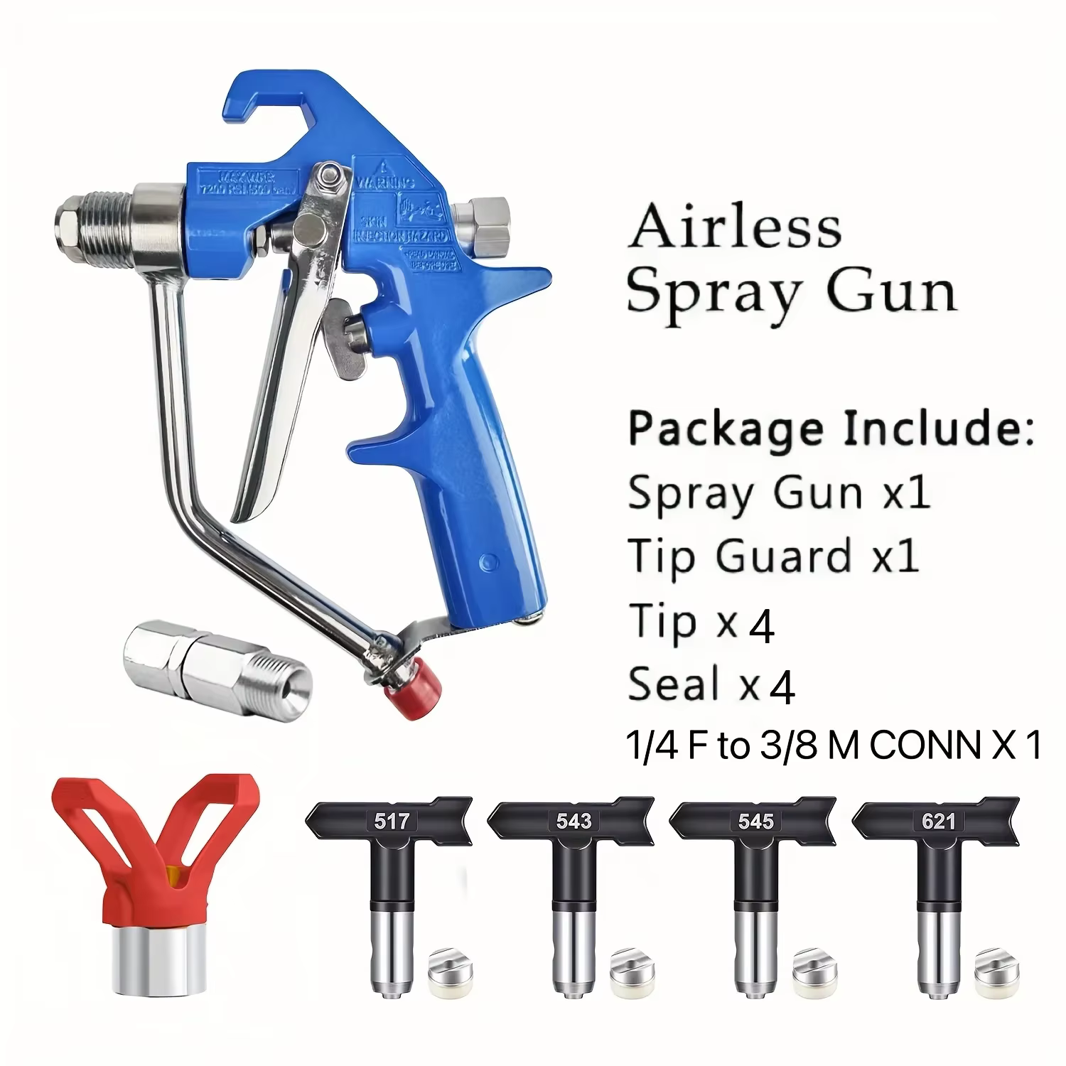 Pistolet de pulvérisation sans air pour mastic avec base et buse