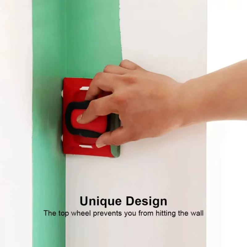 Pinceau de finition rouge pour murs intérieurs en plastique
