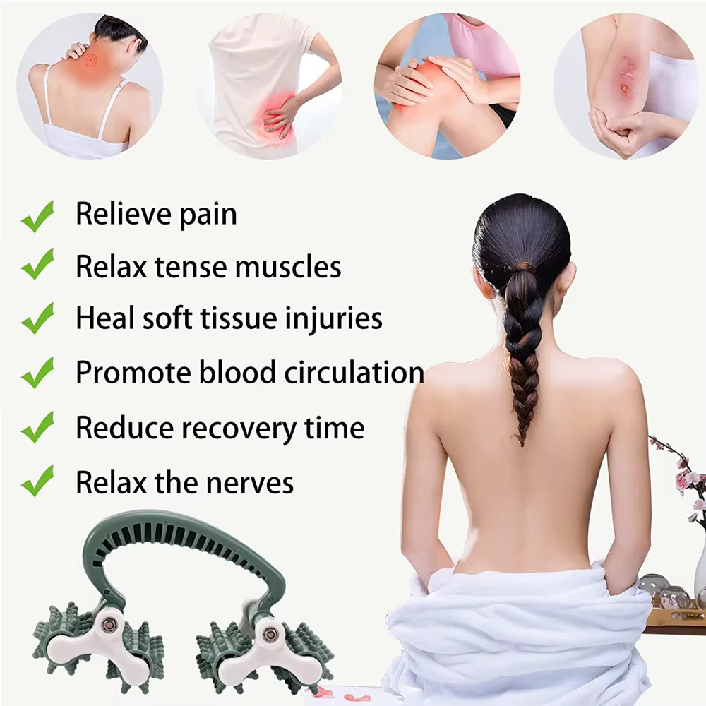Rouleau de massage manuel pour la cellulite, outil de massage des points de pression pour la relaxation des fascias, rouleau musculaire pour les jambes, le dos, les cuisses, les fesses