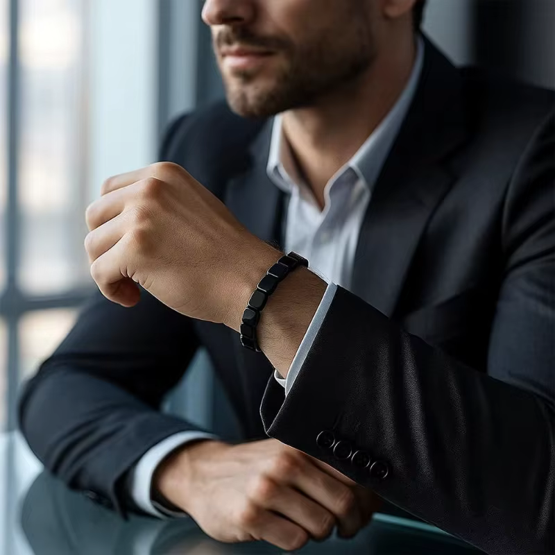 Bracelet en hématite, soutien naturellement des niveaux en T, restaure la confiance, Nhance, clarté mentale et mise au point, no