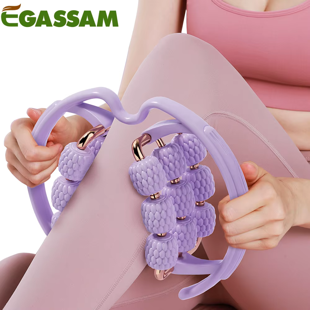 1 rouleau de massage relaxant à 18 roues, rouleau anti-cellulite, relaxant musculaire, pour massage des jambes et du coude de tennis