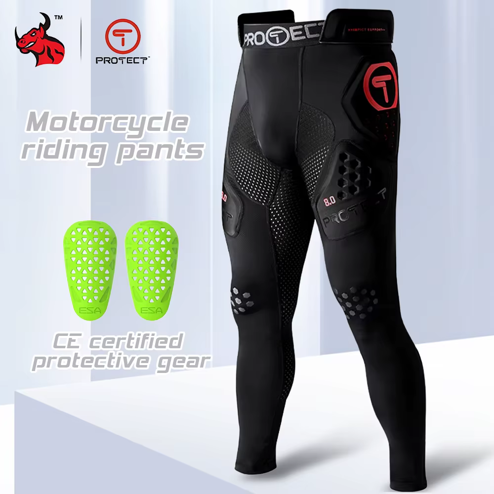 Pantalon de moto avec armure de genou et de hanche, équipement de protection léger pour Motocross, équitation de rue, équipement de protection certifié CE