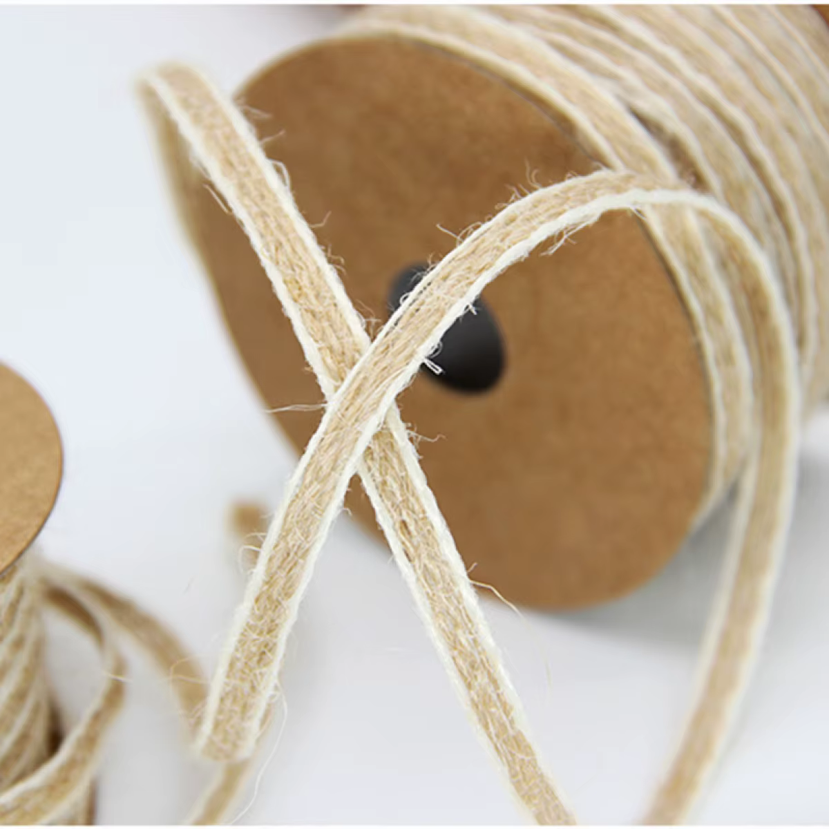 Ruban hessien en toile de Jute Vintage 10M/100M