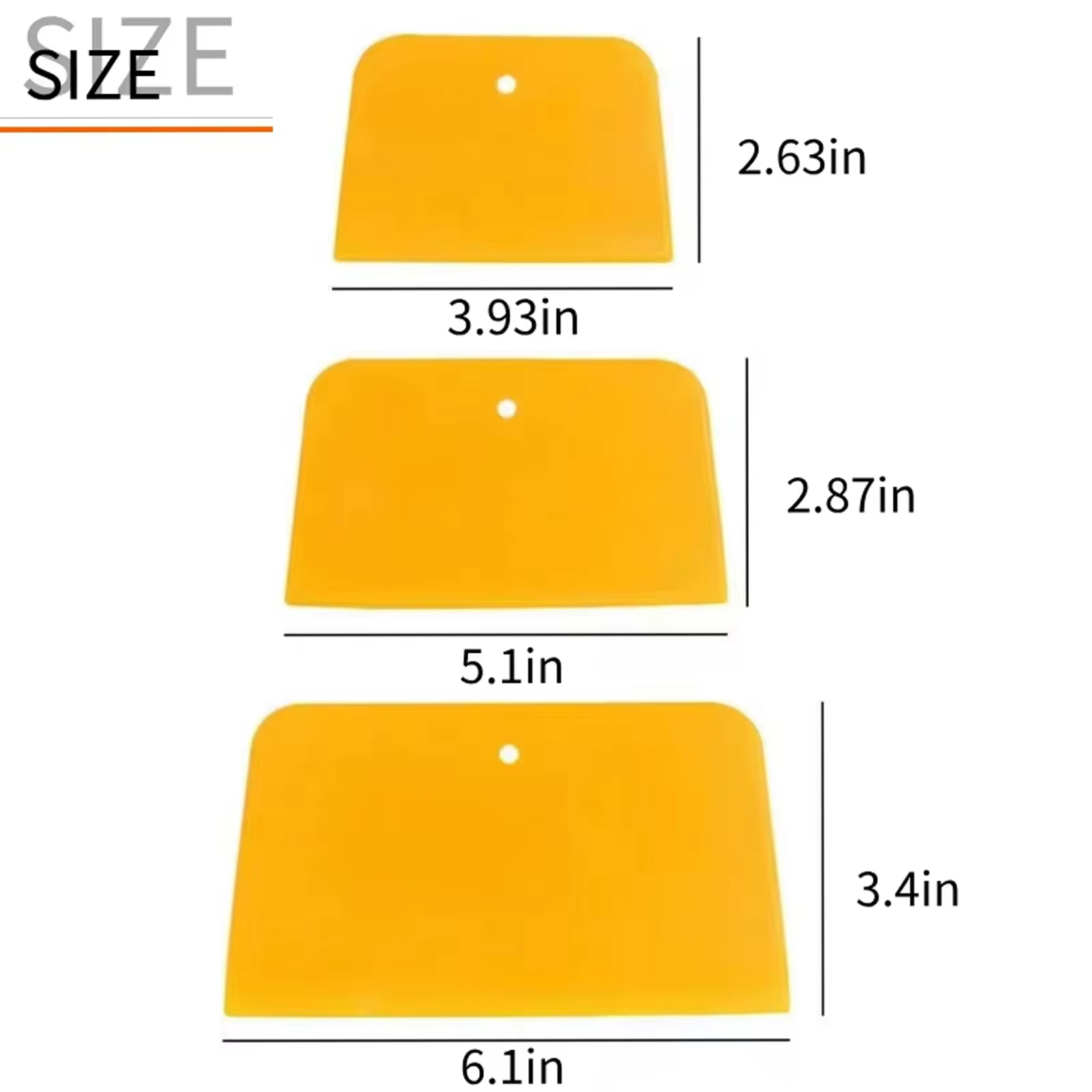 Spatules en plastique de 4/5/6 pouces avec papiers de ponçage mixtes pour l'application de mastic et de glaçage sur carrosserie automobile