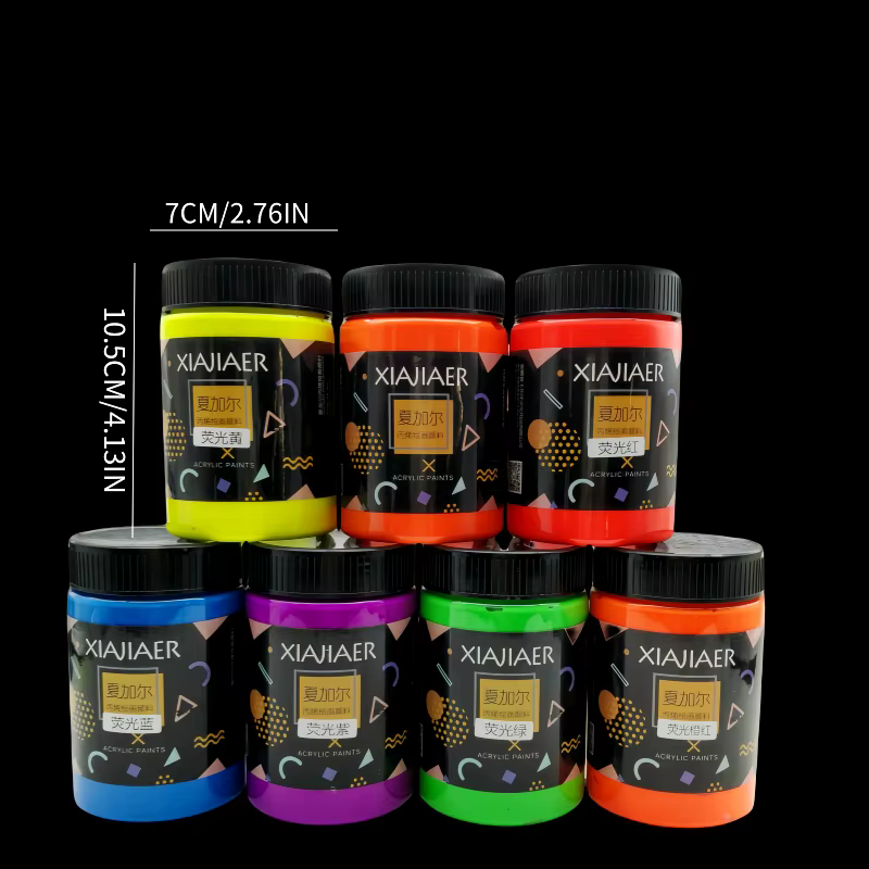 100 ml/boîte peinture acrylique fluorescente xiajiaer peint à la main