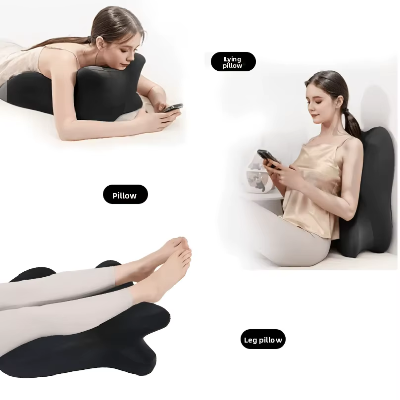 Oreiller ergonomique multifonctionnel pour chambre à coucher, adapté au sommeil sur le ventre, aux appels téléphoniques, et comme appui-tête ou soutien lombaire