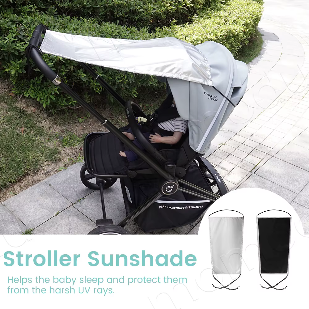 Poussette bébé universelle à double usage, pare-soleil, protection UV, anti-moustiques, coupe-vent, imperméable, installation facile pour les voyages en plein air