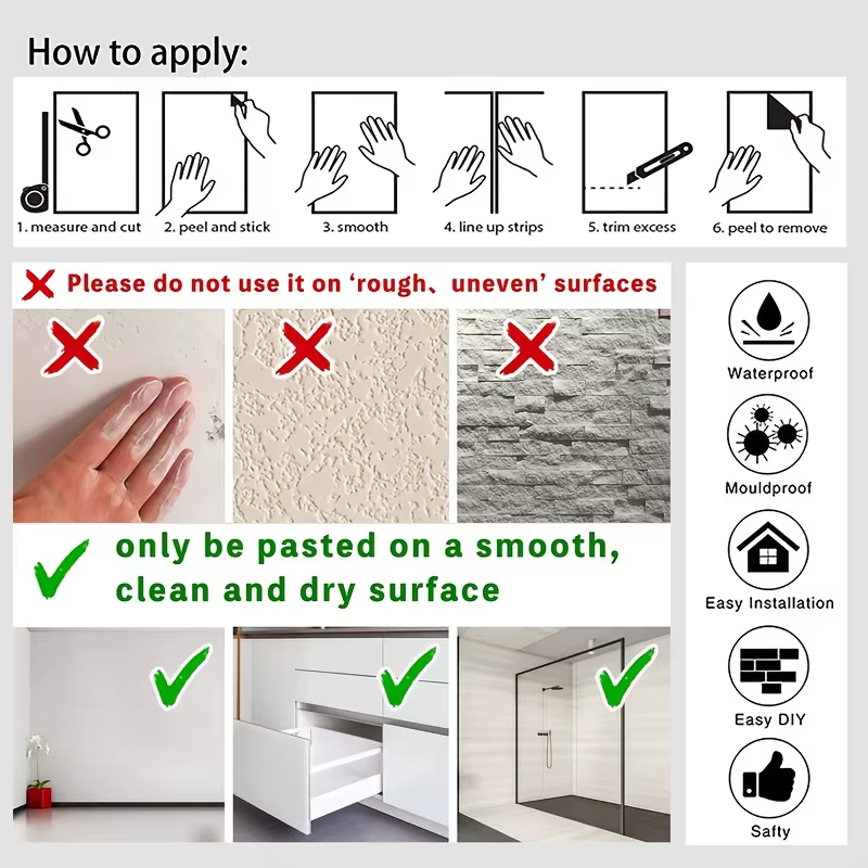 Papier peint auto-adhésif en PVC 45cm