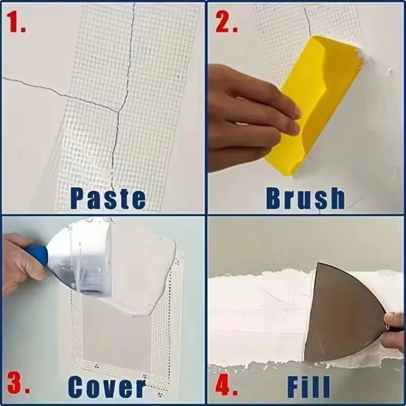Ruban adhésif en fibre de verre pour réparation de fissures murales