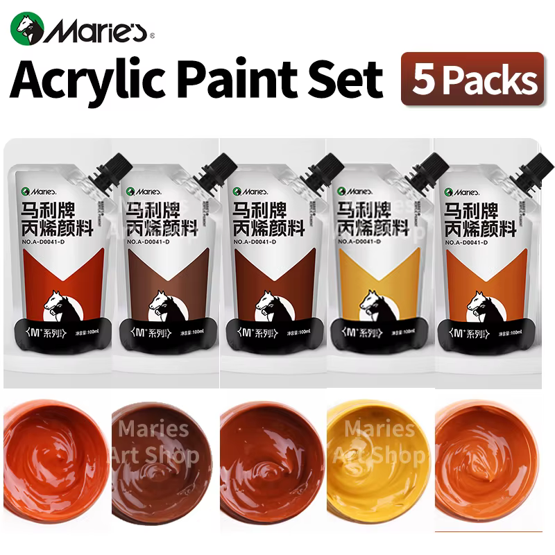 Marie's 5 couleurs ensembles de peinture acrylique