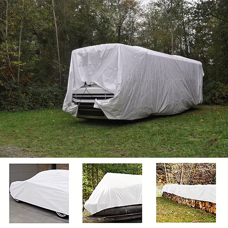 Bâche imperméable blanche rectangulaire anti-UV