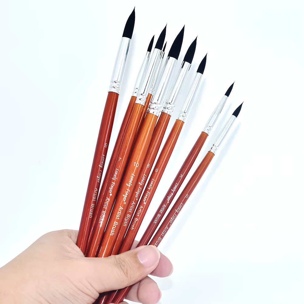 Ensemble de pinceaux ronds pour peinture à l'aquarelle