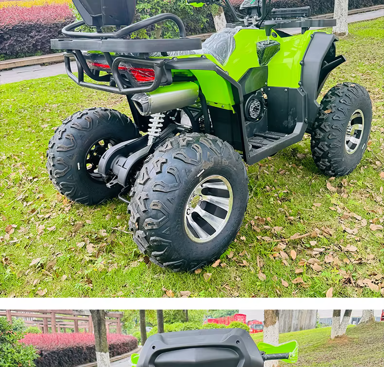Quad automatique tout-terrain 200cc à quatre roues, équipé d'un moteur 4 temps essence/diesel, idéal pour les sites touristiques