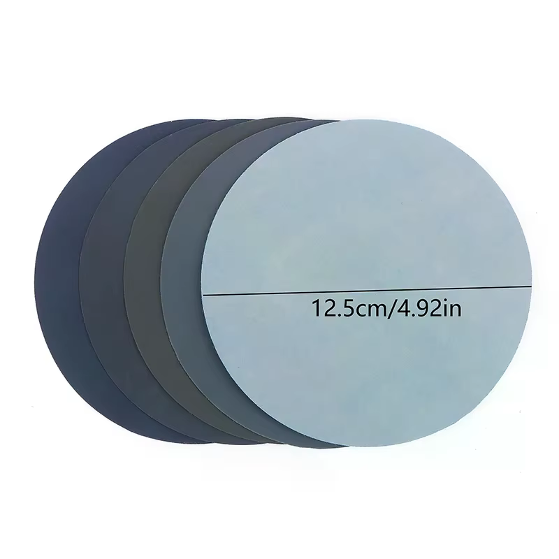 Pack de 15/25 disques de papier de verre de 5 pouces avec grains 1000 à 5000 pour le ponçage humide ou sec