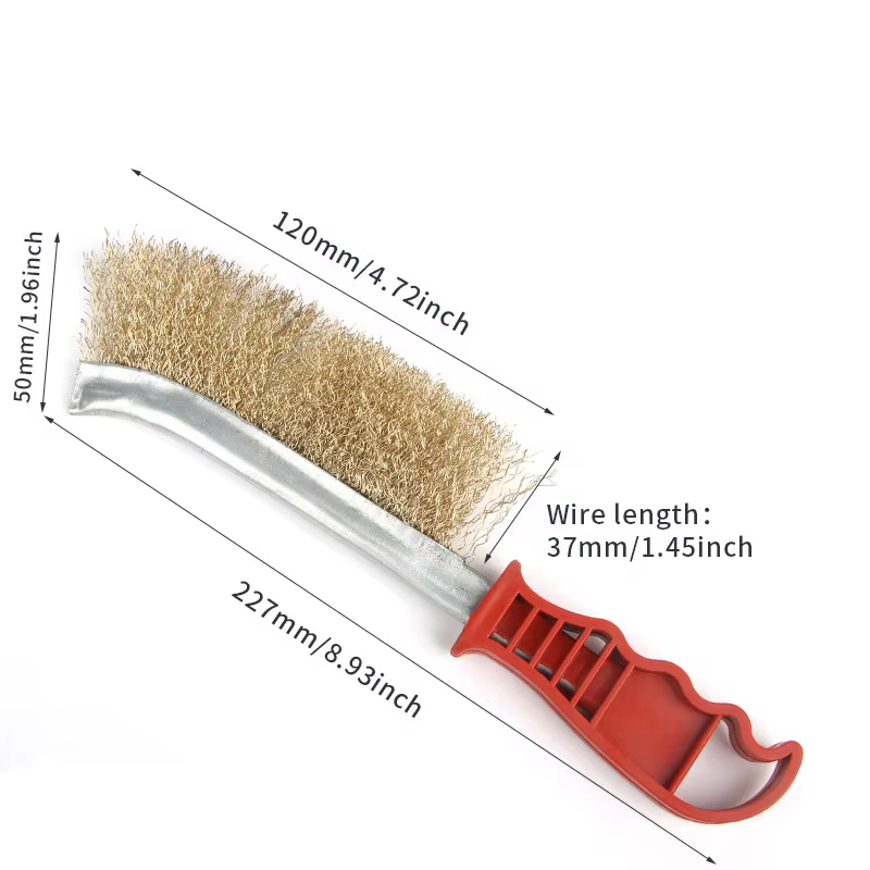 Brosse métallique en acier/brosse à rouleau antirouille en bois