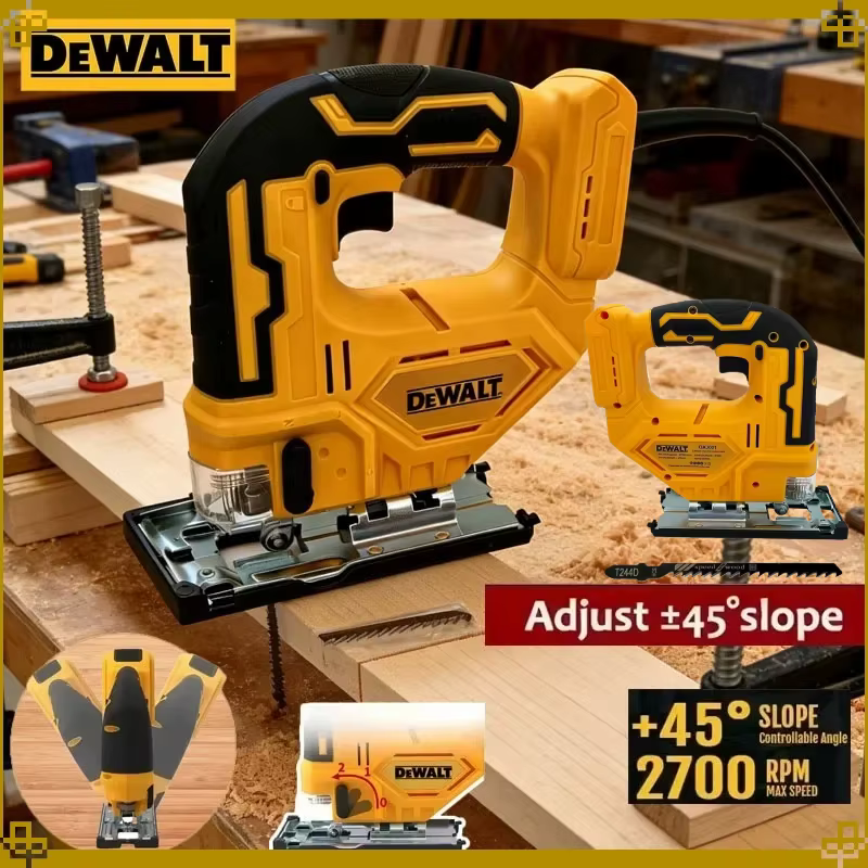 Scie sauteuse sans fil Dewalt 3000 tr/min, sans balais, portable, multifonction, réglable, outil électrique pour le travail du bois