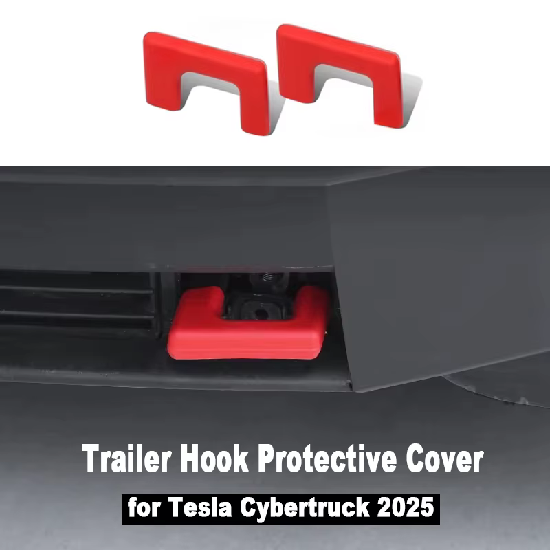 Housse de protection pour crochet de remorque pour Tesla Cybertruck 2025, pare-chocs avant en Silicone, crochet de remorquage étanche, accessoires de coque de décoration