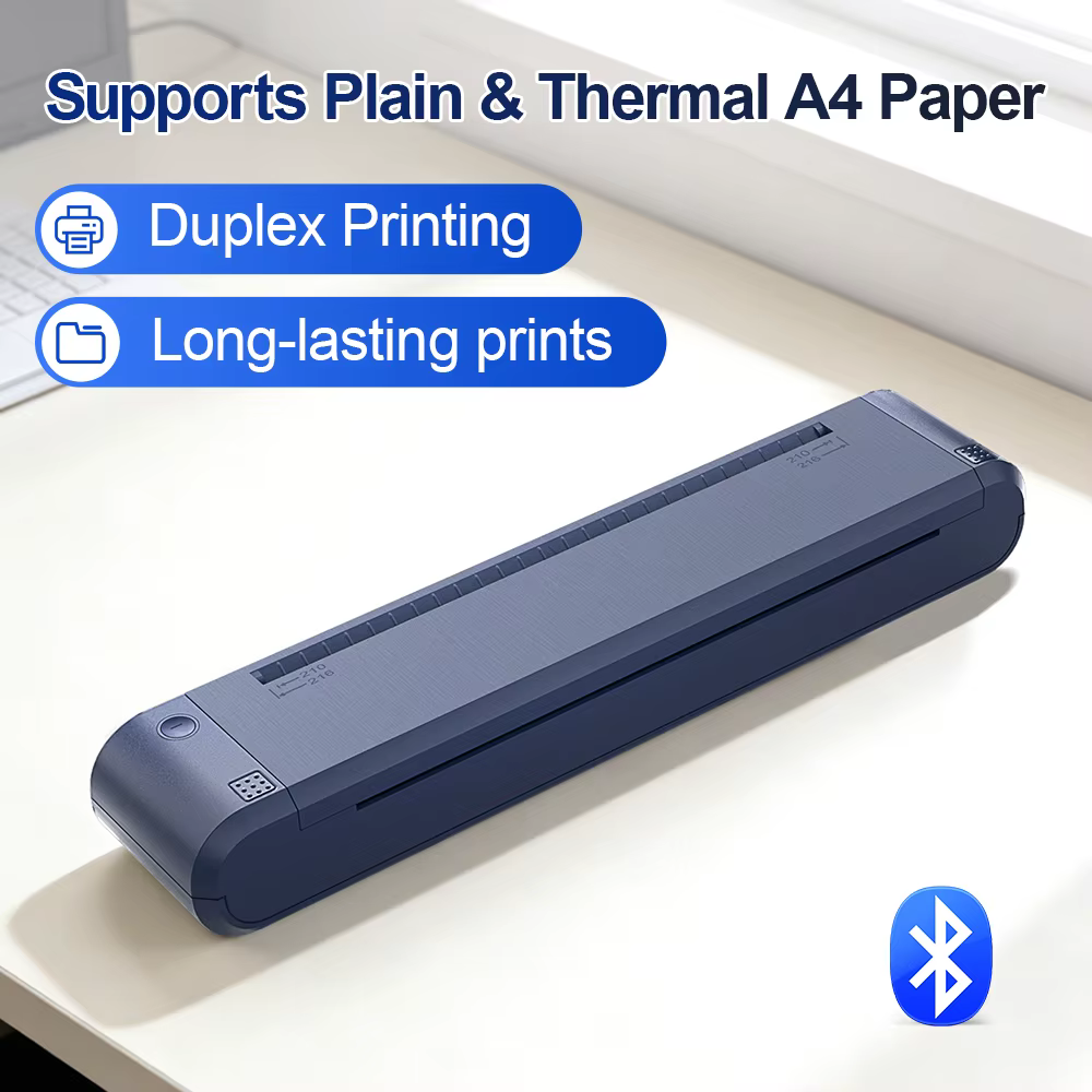 Imprimante à ruban A4, imprimante recto-verso, peut imprimer sur du papier A4 et du papier thermique A4, fonction Bluetooth, imprimante à transfert thermique