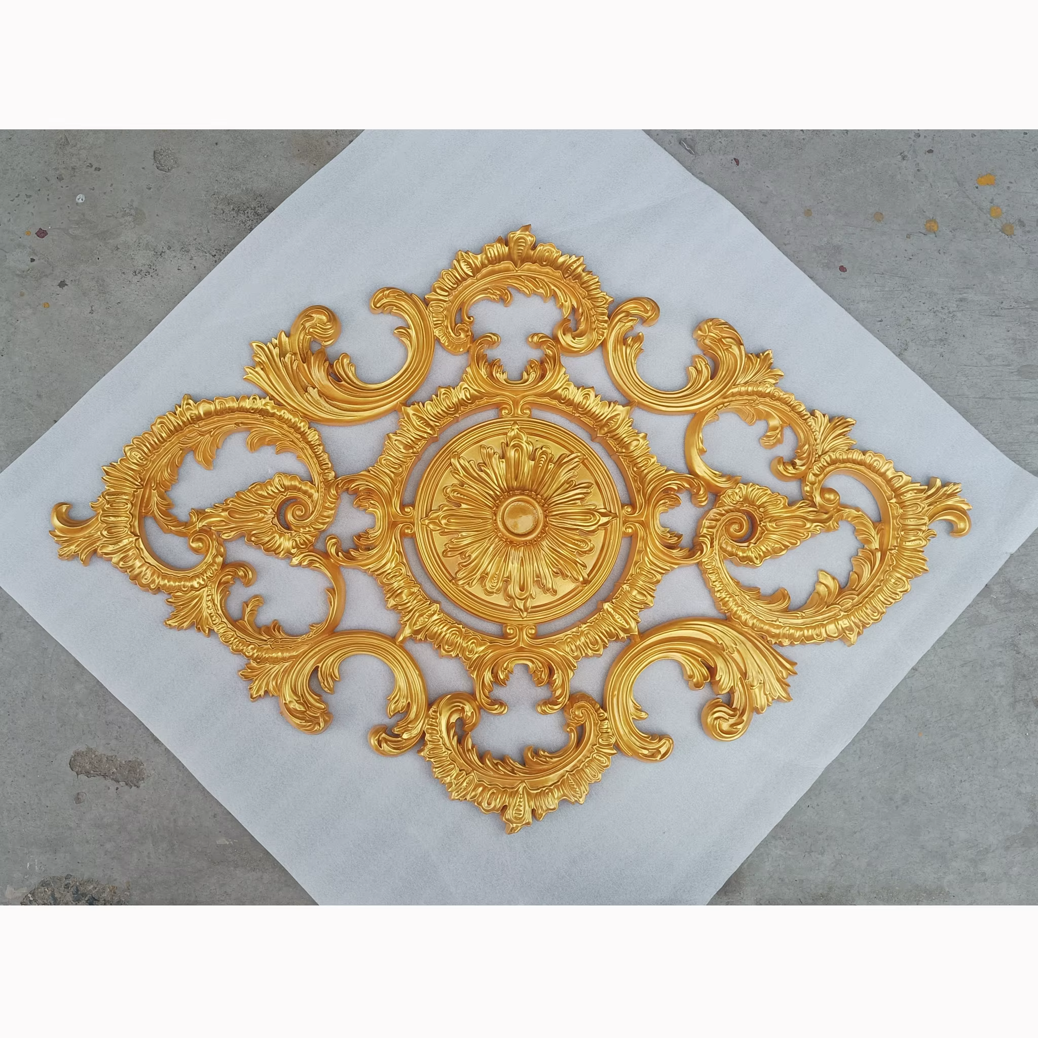 Moulage mural de plafond en polyuréthane, Rosette décorative, plaque de Base de lampe pendante Rose, médaillon de Style européen, Paterage