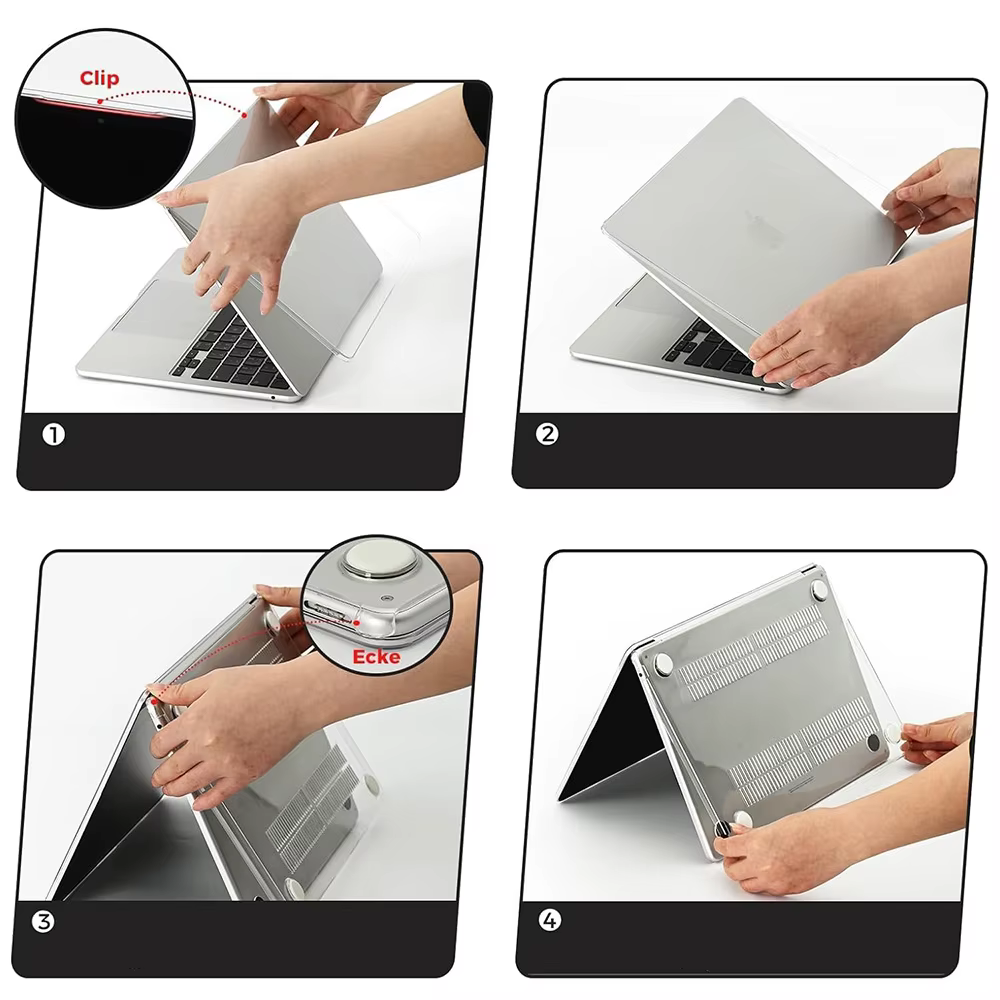 Étui transparent pour MacBook Air 15.3 M5 M4 M3 M2 Chip A3448 A3114 A3241 A2941 Air15 Housse de protection