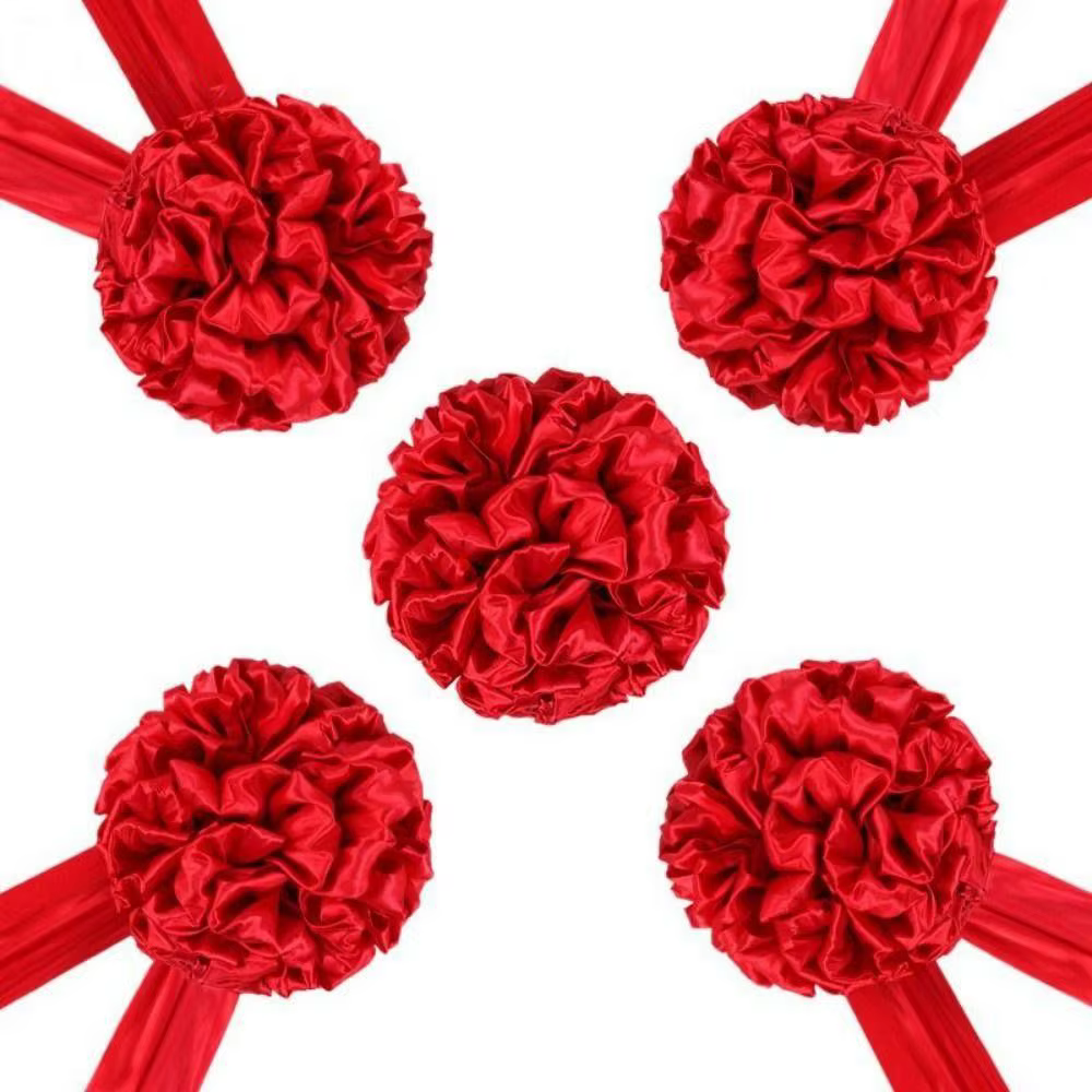 Geely-Grille rouge en satin pour mariage chinois, hortensia rouge, coupe-ruban, cérémonie de livraison de voiture, démarrage d'entreprise
