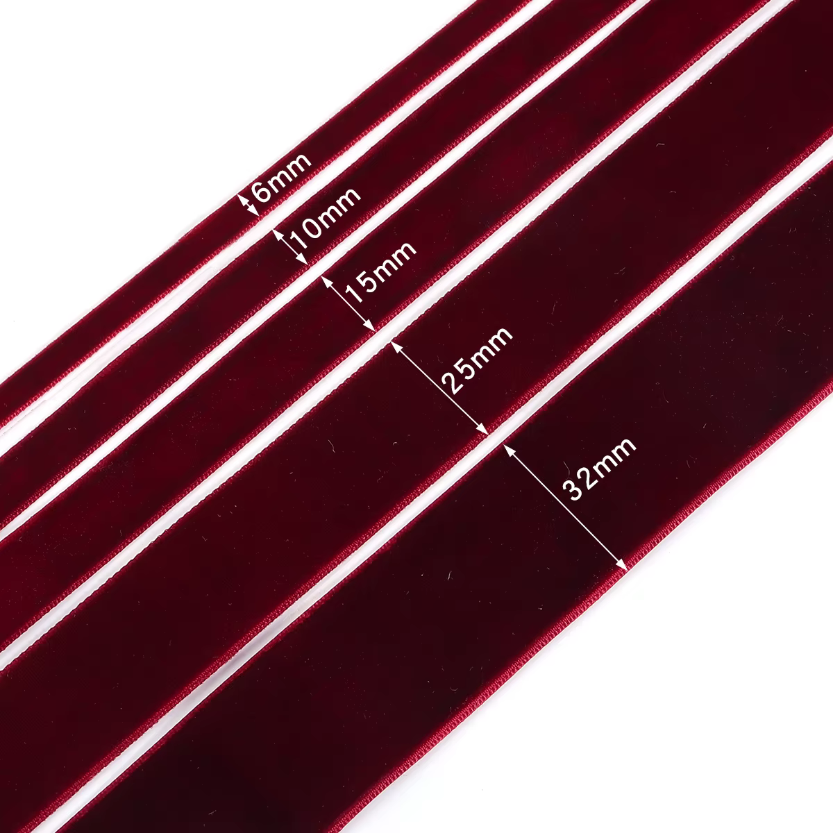 Rubans en velours de 5 à 10yards