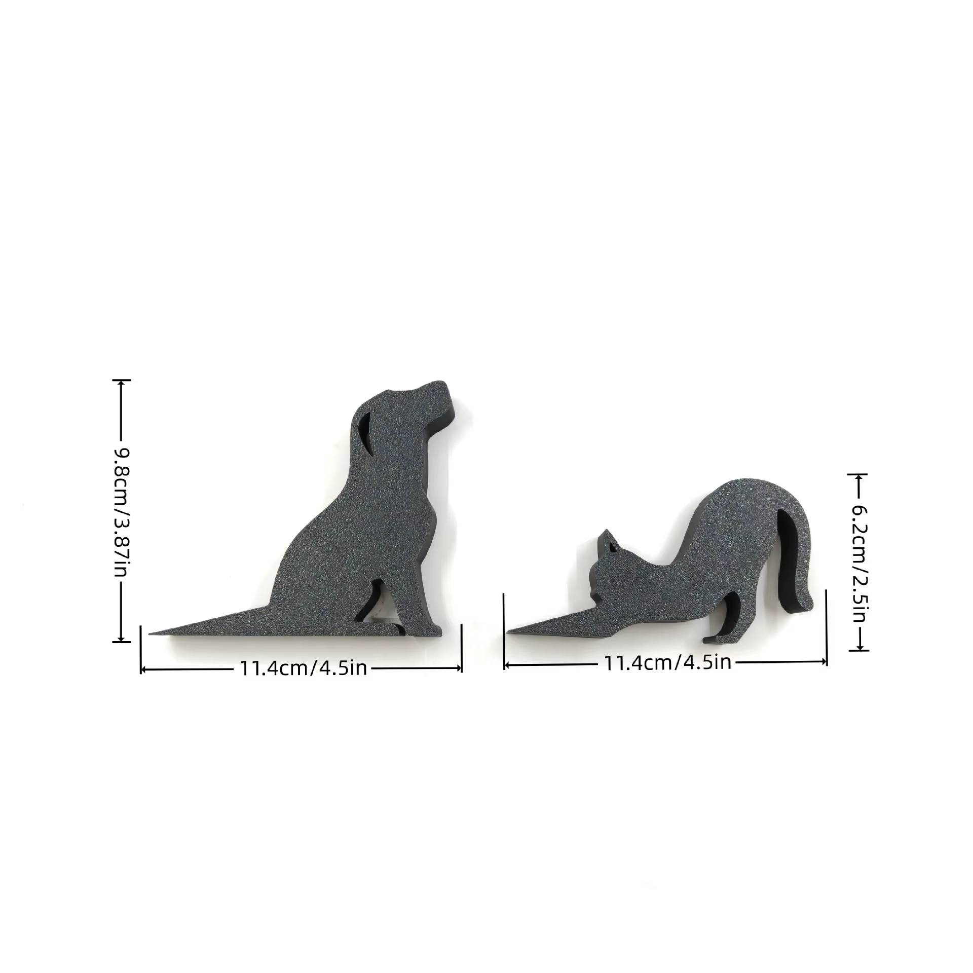 Butoir de porte mignon en forme de chat ou de chien, style décoratif animalier, matériau durable résistant aux rayures pour ornement d'entrée domestique