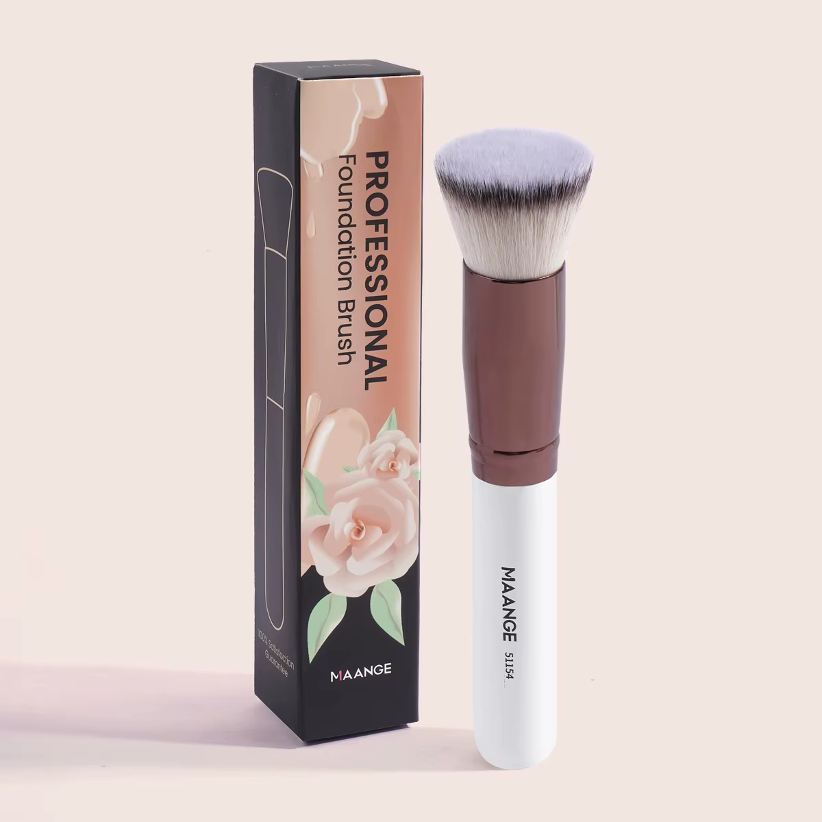 Ensemble de pinceaux de maquillage fond de teint Kabuki à angle plat
