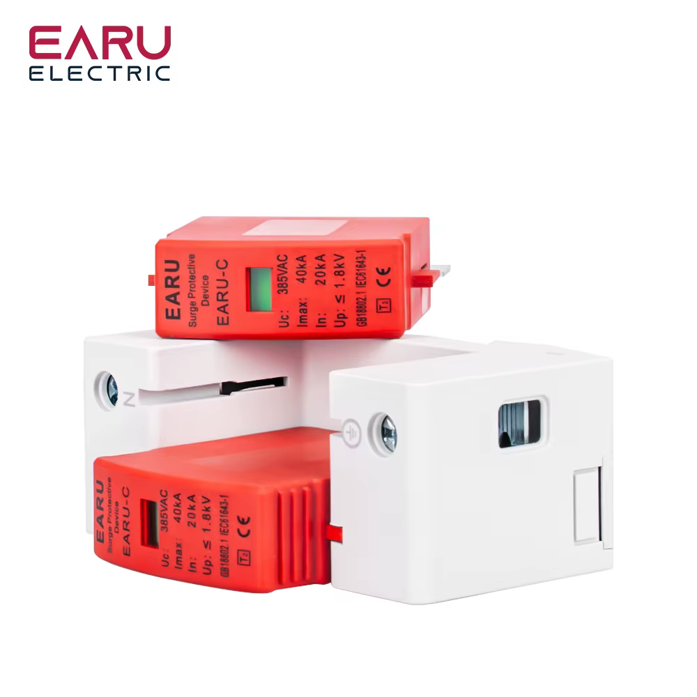 Dispositif de Protection contre les surtensions, parafoudre SPD, maison basse tension, 1/2/3/4 pôles, Protection contre les surtensions, DC 500V 800V 1000V 40KA 60KA