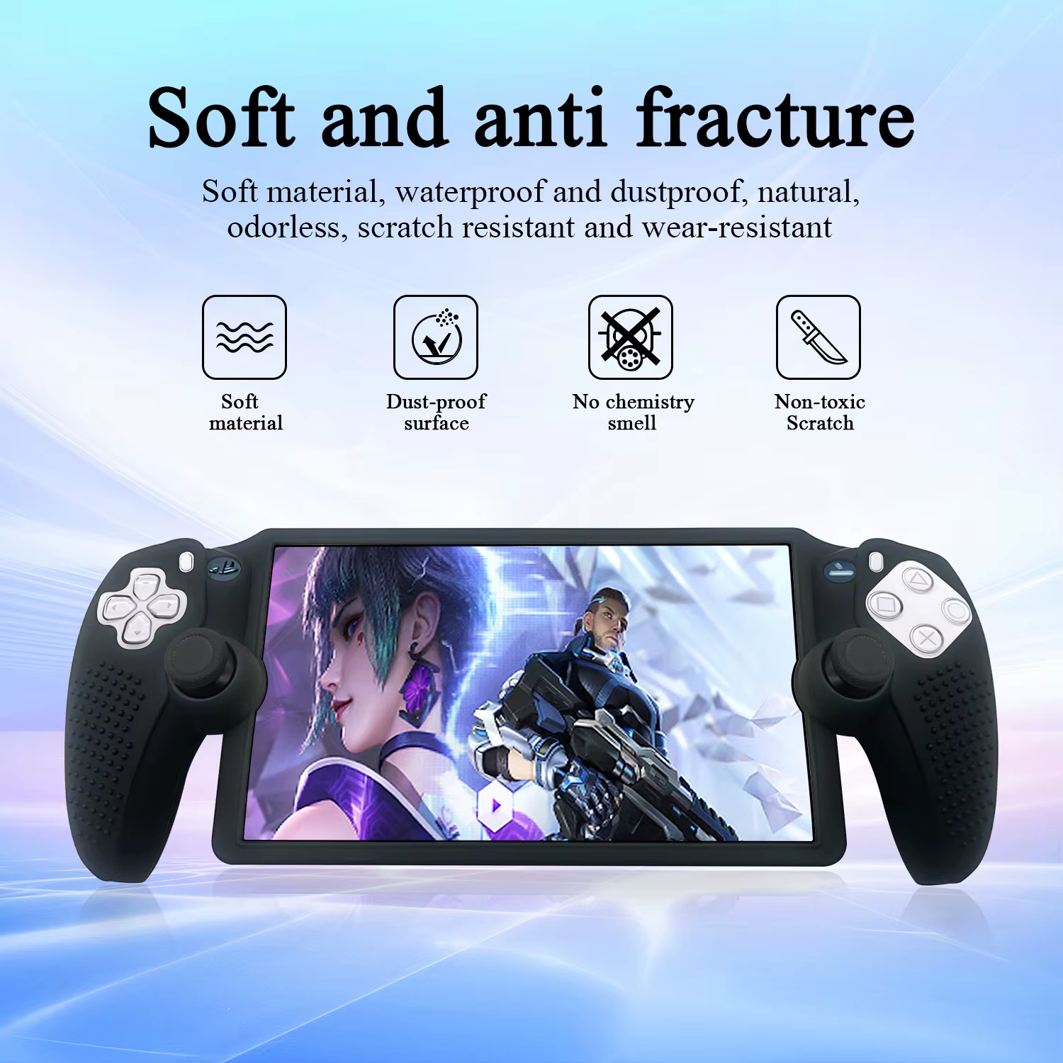 Juste de protection en silicone pour console de jeu Playstation Portal PS5, étui souple, anti-rayures, antidérapant, housse de manette de jeu, étui Grip