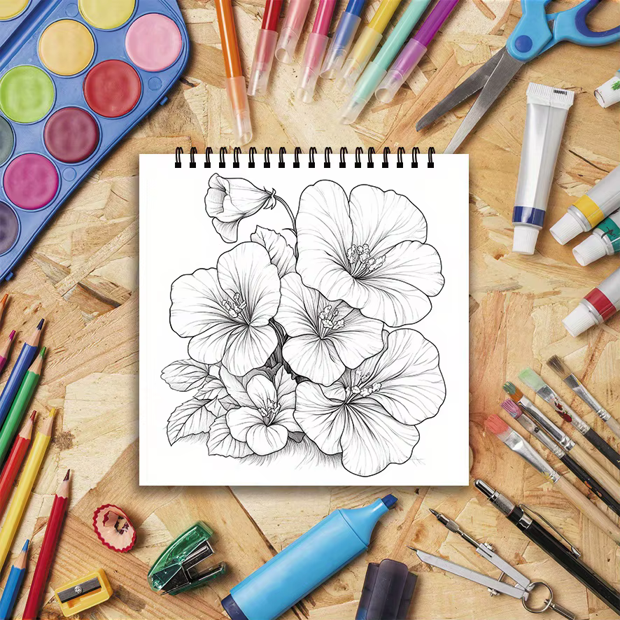 Livre de coloriage de fleurs pour adultes - 8