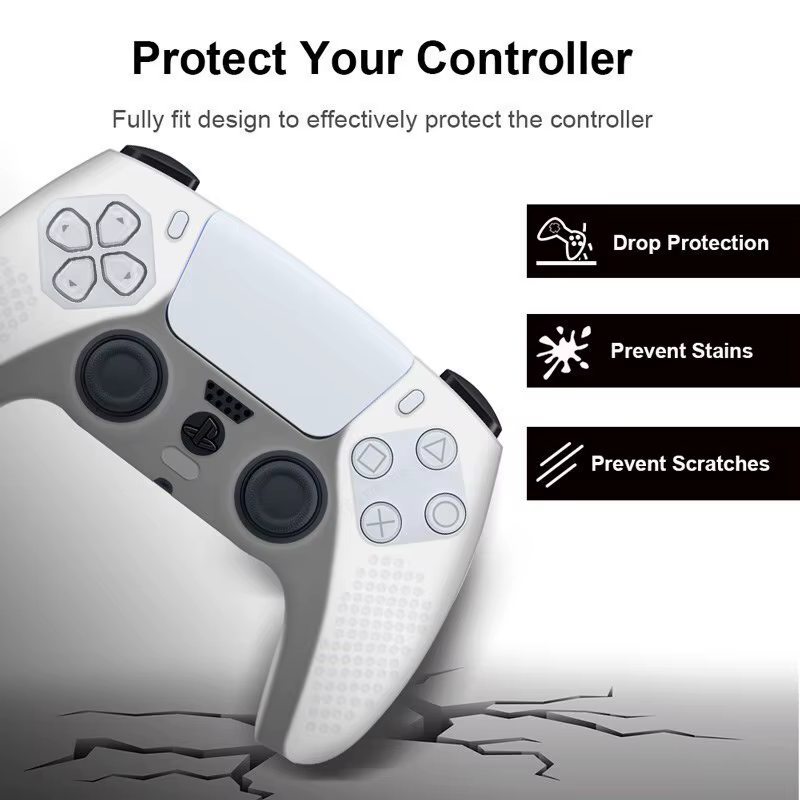Étui de protection en silicone pour manette Sony Playstation 5, étui en caoutchouc souple, accessoires PS5