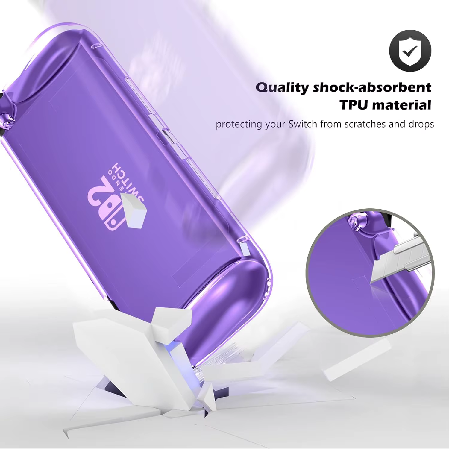 Étui de protection transparent pour Switch 2 (2025) – Housse anti-rayures et absorbant les chocs avec poignée ergonomique pour NS 2